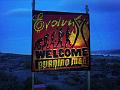 Burning Man entrance welcome sign